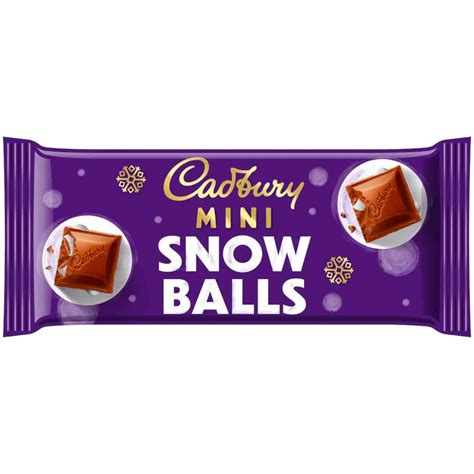 Cadbury Mini Snowballs Chocolate Bar (Christmas Limited Edition) - 3.8 | Poppin Candy
