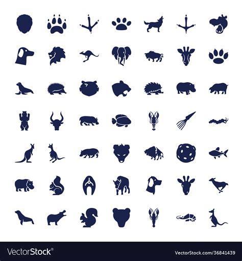 Wildlife icons Royalty Free Vector Image - VectorStock