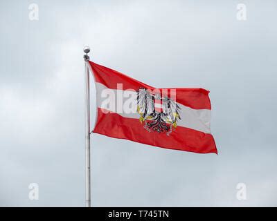 White eagle on red background - flag and emblem of the Greater Poland uprising, polish national ...