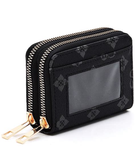 Monogram Double Zip Accordion Card Holder Wallet CS014