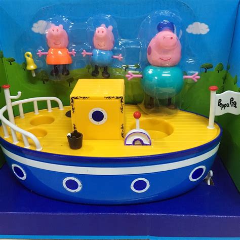 UK Hot Peppa Pig Grandpa Pigs Boat Playset Toy With 3 Figures Toy Kids Baby Gift | eBay