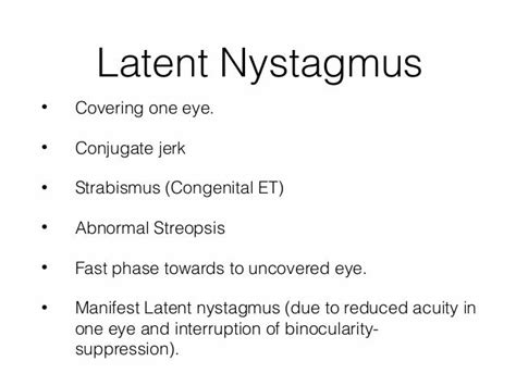 Nystagmus and Nystagmoid Movements