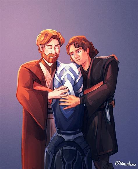 Obi-Wan, Ahsoka and Anakin art by Kristen (@kmerolzzzz) • Instagram ...