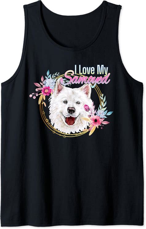 Amazon.com: I Love My Samoyed Cute Samoyed Lover Gift Samoyed Puppy Tank Top : Clothing, Shoes ...