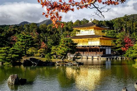 Kinkakuji Temple - Golden Pavilion In Kyoto, Japan