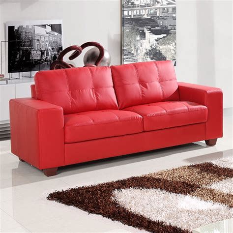 Red Leather Sofa – Flower Love