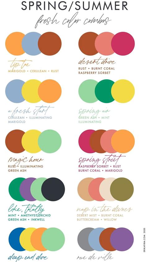 2021 Spring & Summer Colors Tips for Designs! | Color inspiration ...