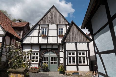 typical half-timbered house in Germany | Stock image | Colourbox