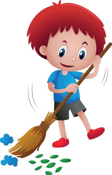 Best Sweeping Broom Pictures Illustrations, Royalty-Free Vector ...