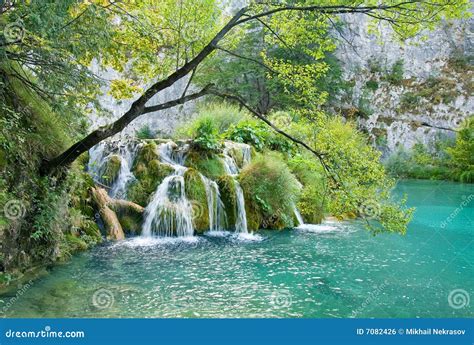 Small lake and waterfall stock photo. Image of europe - 7082426