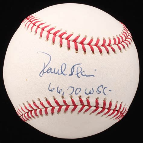 Paul Blair Signed OML Baseball Inscribed "66.70 W.S.C" (JSA COA ...