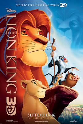 FREE IS MY LIFE: MOVIE REVIEW: Disney's The Lion King in 3D