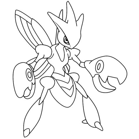 scizor coloring page ideas pokemon ready for download