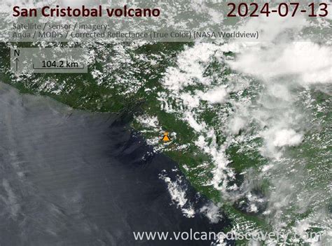 Latest Satellite Images of San Cristobal Volcano | VolcanoDiscovery