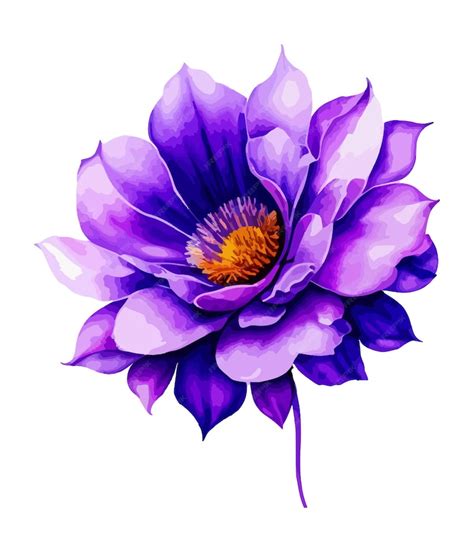 Premium Vector | Watercolor bouquet of blue lotus flower isolated on ...