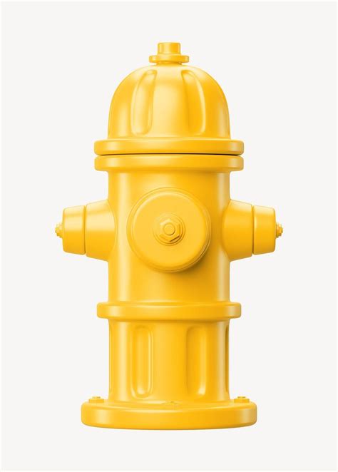 3D yellow fire hydrant, element | Free Photo Illustration - rawpixel