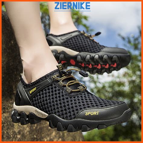 Men Hiking Shoes Outdoor Sports Non-slip Breathable mesh climbing cloth shoes Trekking Aqua ...