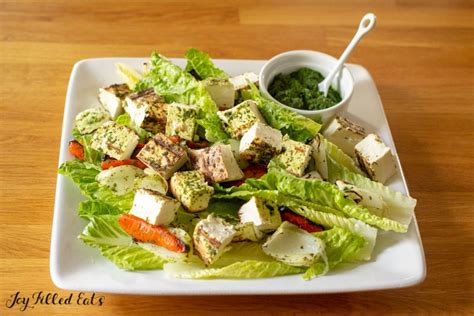 Grilled Paneer Salad - Low Carb, Gluten Free, Keto | Joy Filled Eats