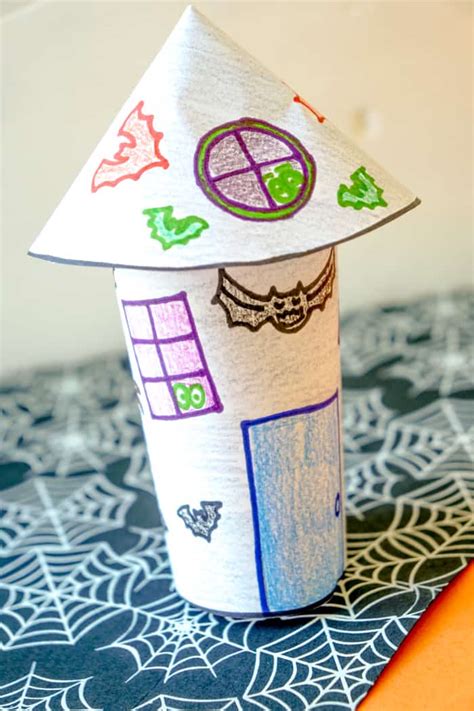 Free Printable Halloween Haunted House Craft For Kids