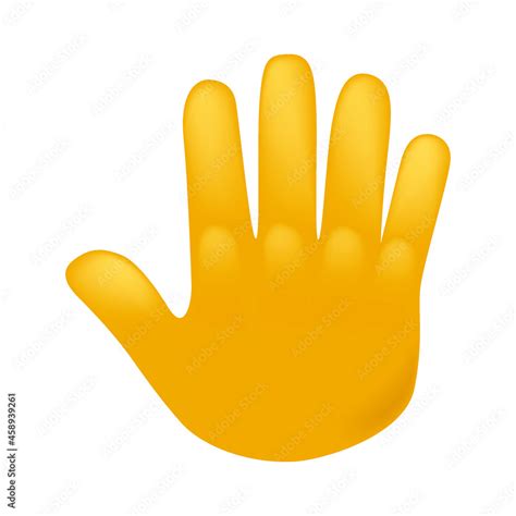 Raised Back Hand Emoji Icon Illustration Sign. Human Gesture Vector ...