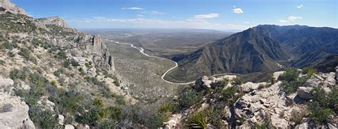 Panorama above McKittrick Canyon: Permian Reef Trail, Guadalupe Mountains National Park, Texas