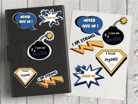 Motivational / encouragement cards for kids -Boys