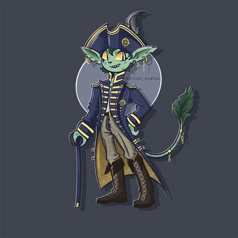 [OC] [Art] My Swashbuckler Goblin. Their name is captain! : r/DnD