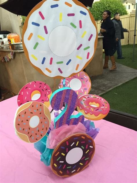 3 Donut Party Centerpiece Table Decorations Doughnut Truck Baking ...