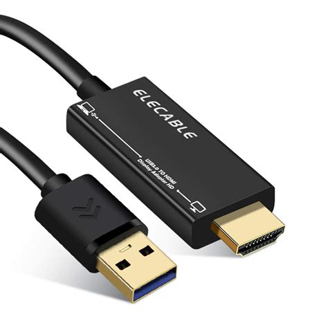 Buy ELECABLE USB to HDMI Adapter Cable 6FT for Mac OS Windows 11/10/8/7 ...