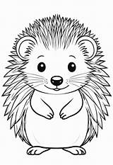 Hedgehod Coloring Page For Kids – Color My Pages sketch template
