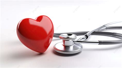 3d Illustration Heart And Stethoscope Isolated On A White Background ...