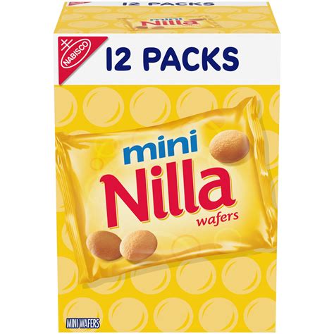 Nilla Wafers Mini Cookies, Vanilla Wafers, 12 Snack Packs - Walmart.com