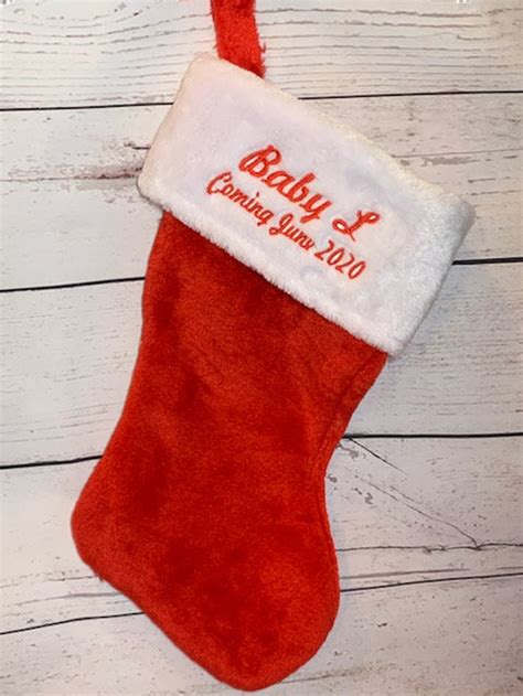 Embroidered Christmas Stockings Custom Embroidery Personalized - Etsy