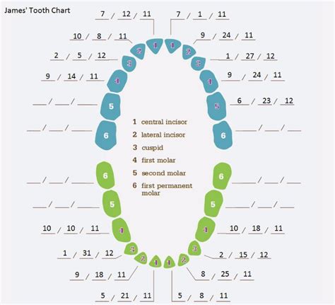 Printable Tooth Color Chart