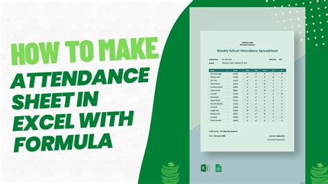 How to Make an Attendance Sheet in Excel with Formula – Basic Attendance Tracking Formula - Earn ...