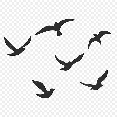 Birds Flying Silhouette PNG Transparent, Flying Bird Silhouette, Flight, Bird, Silhouette PNG ...