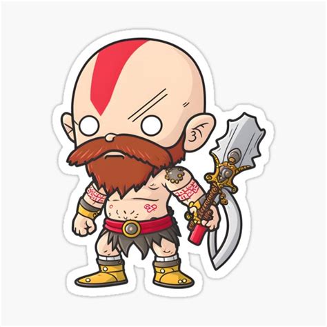 "Kratos, god of war" Sticker for Sale by njiiz | Redbubble