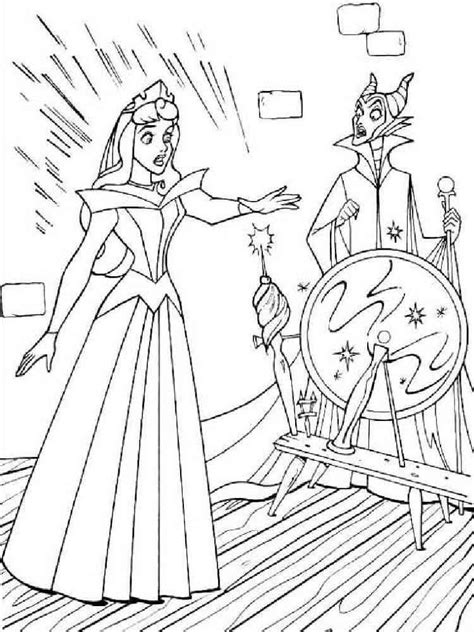 Maleficent Apologizes to Aurora - Coloring Pages