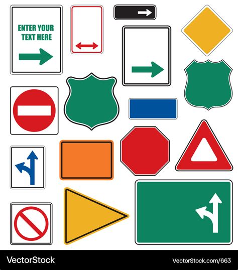 Road signs Royalty Free Vector Image - VectorStock