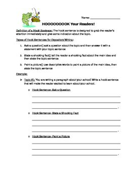 34 Writing A Hook Worksheet - support worksheet