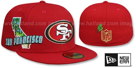 San Francisco 49ers STATEVIEW Red Fitted Hat by New Era