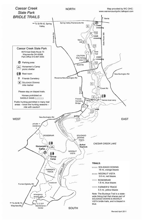 Maps - Caesar Creek State Park Nature Center Association