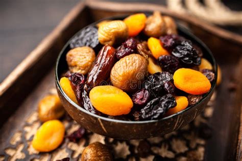 A mix of dried fruit stock image. Image of natural, prune - 116267971