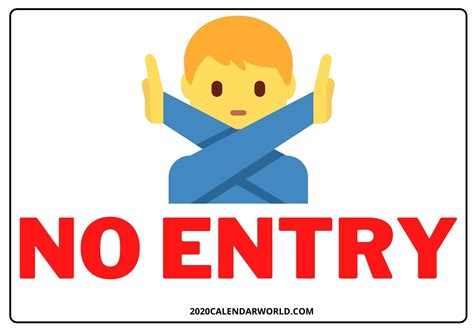 Funny No Entry Sign Template Free Download in 2021 | Entry signs, No entry sign, Do not enter sign