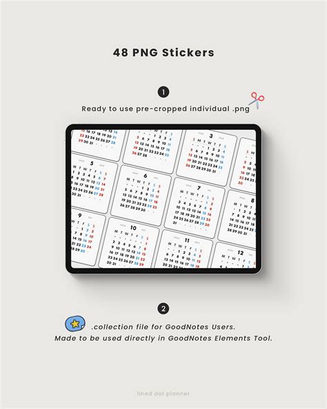 2023 Calendar Stickers for Planner Goodnotes Essential - Etsy