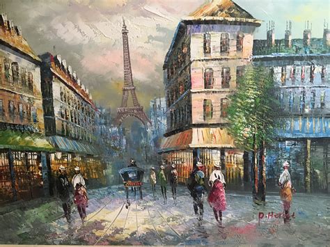 Vintage Original Oil Painting of Victorian Paris/eiffel Tower - Etsy Australia