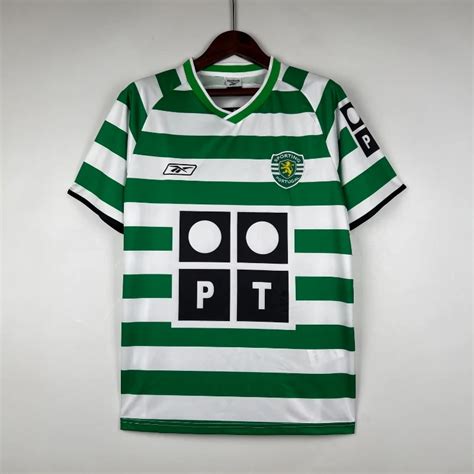 Retro 2003-04 Sporting Lisbon Soccer Jersey Home - Soccer Jersey Yupoo