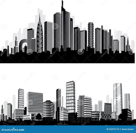 The Best Vector City Silhouettes. Set. Stock Vector - Image: 22372174