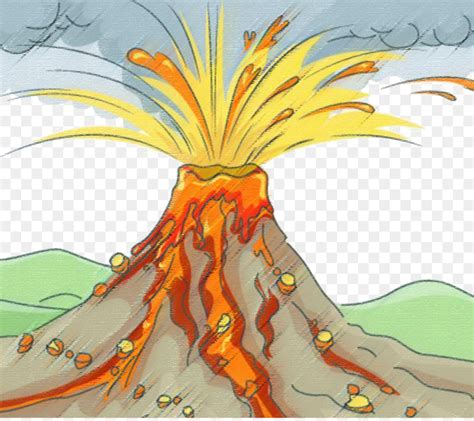 Volcano After Eruption Drawing