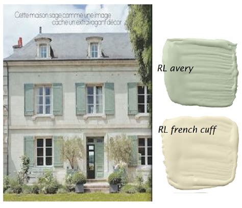 RL exterior paint colours, French style: sage green | French country exterior, Cottage exterior ...